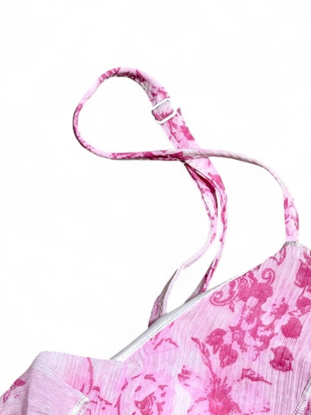 Pink Floral Ruffle Tank Top - Picture 5 of 8